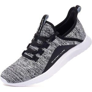 Aleader Women's Black/gray Energycloud Lightweight Slip On Walking Running Shoes